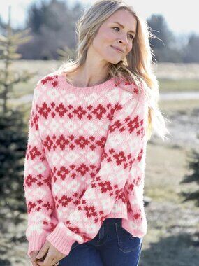 Wooden Ships Fair Isle Cropped Sweater